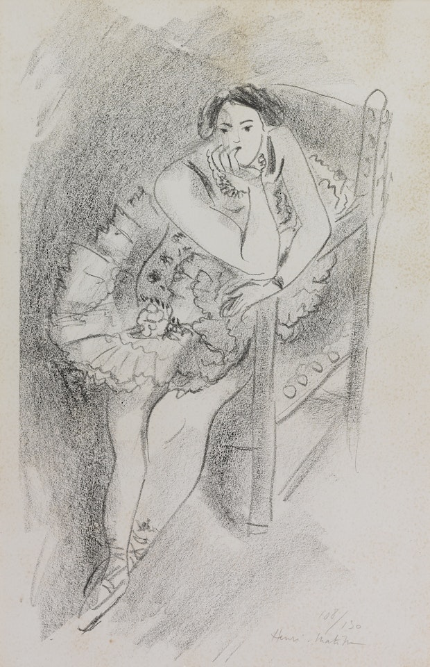 DANSEUSE AU FAUTEUIL EN BOIS (D. 483) by Henri Matisse