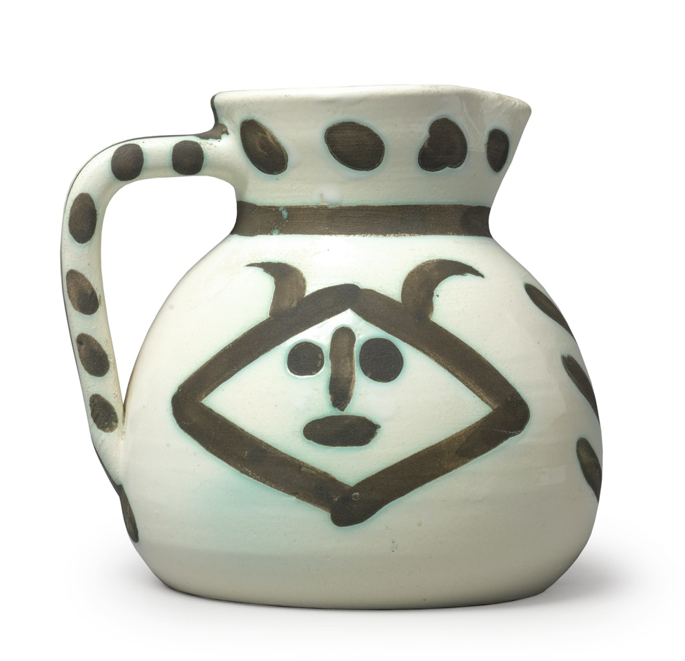 TÊTES; TÊTES; AND PERSONNAGES ET CAVALIER: 3 CERAMICS (A. R. 367; 368; AND 540) by Pablo Picasso