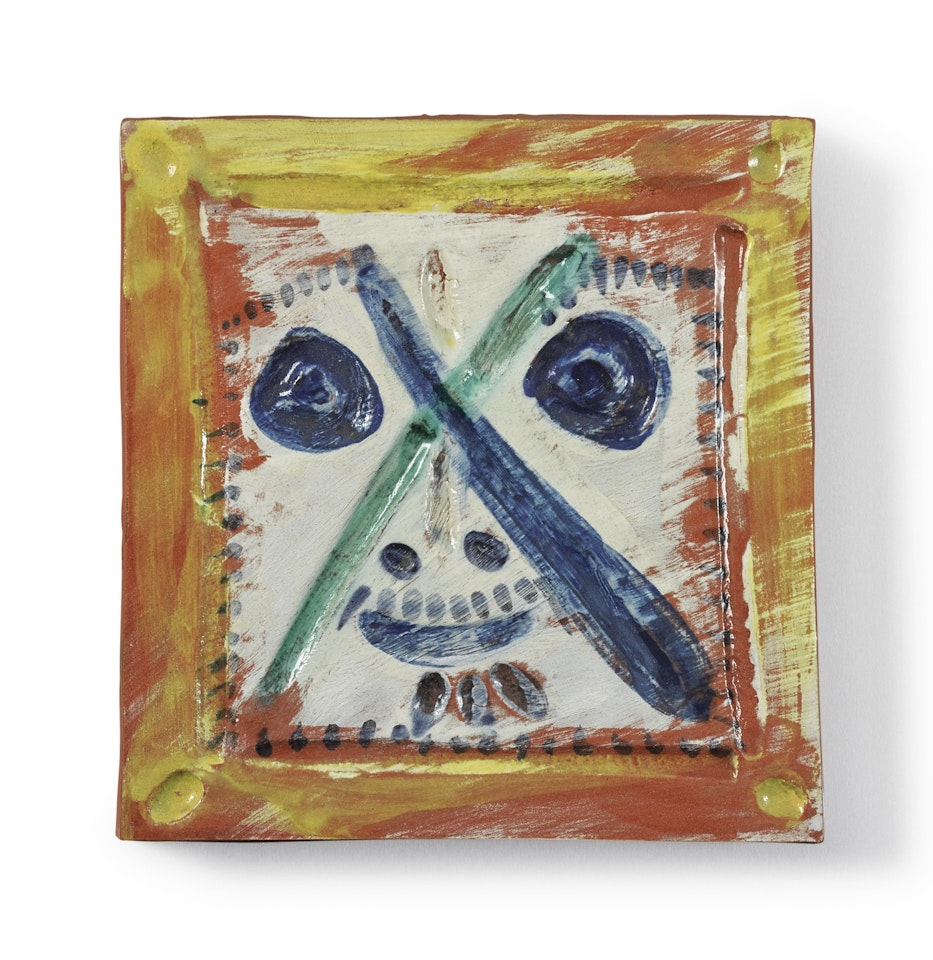 VISAGE AUX TRAITS EN X (R. 556) by Pablo Picasso
