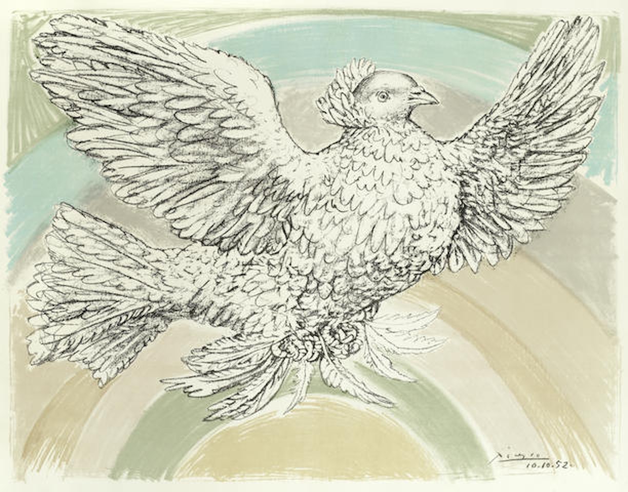 Colombe volant (à l'Arc-en-Ciel) by Pablo Picasso