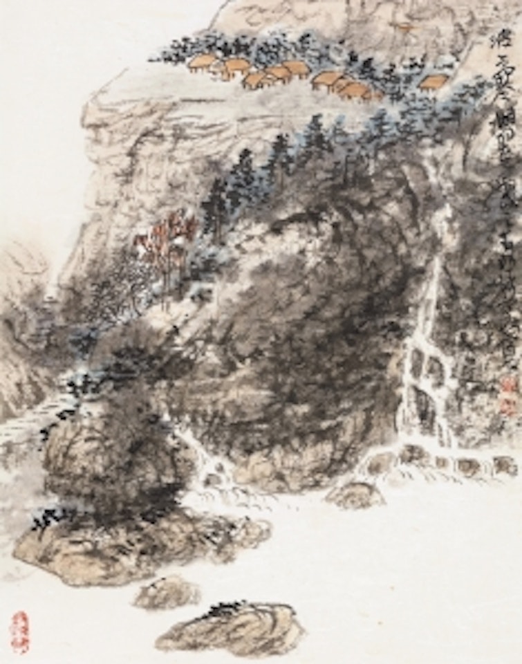 Stream in the Woods by Cui Ruzhou