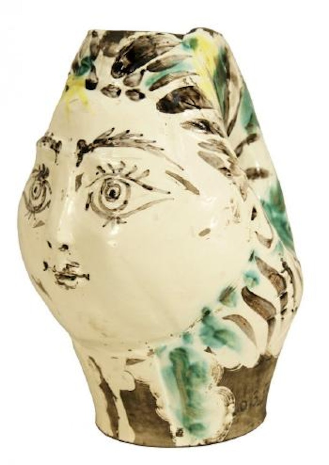 Pitcher in form of a woman's head crowned with flowers by Pablo Picasso