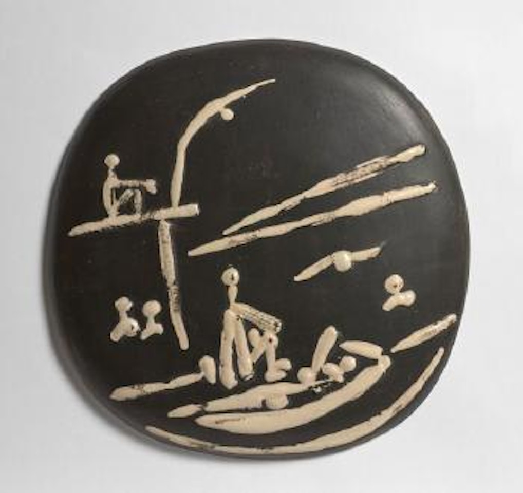 Scène de plage plaque murale convexe by Pablo Picasso