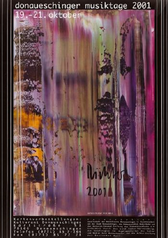 Plakat: Donaueschinger Musiktage 2001 by Gerhard Richter