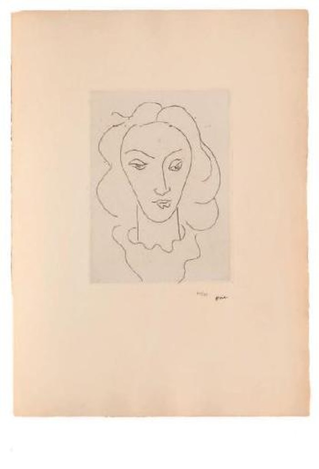 Jeune femme avec un plastronde lingerie by Henri Matisse