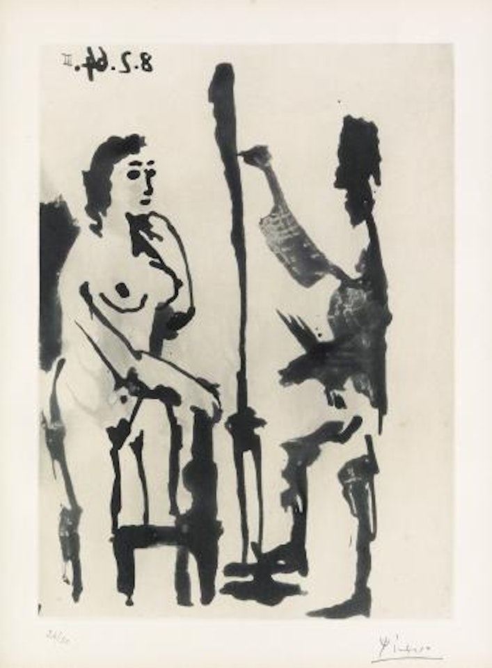Peintre et modèle nue by Pablo Picasso