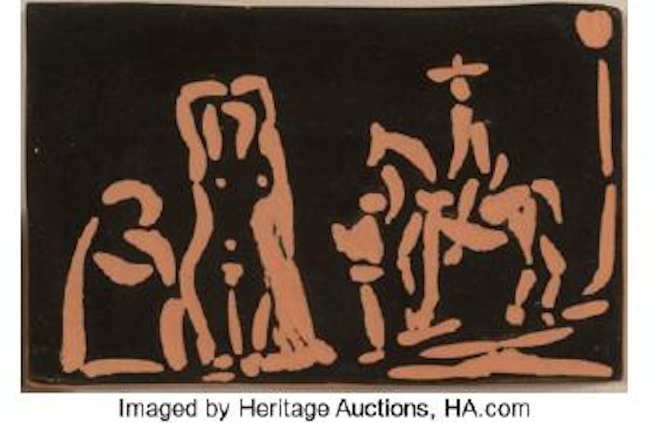 Personnages et cavalier by Pablo Picasso
