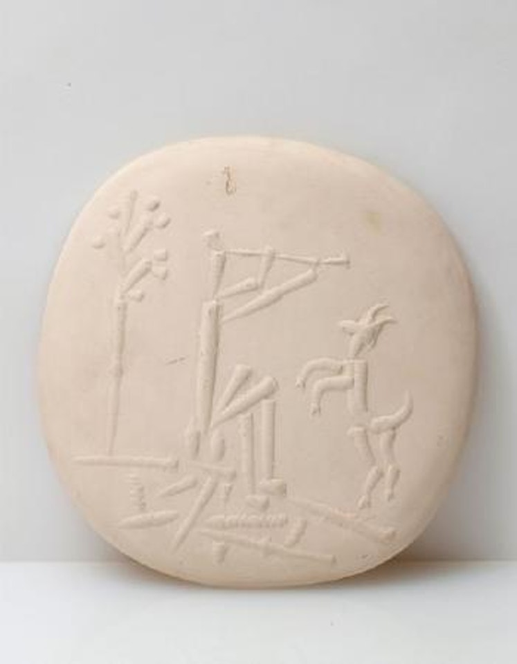 Joueur de flute et chèvre by Pablo Picasso