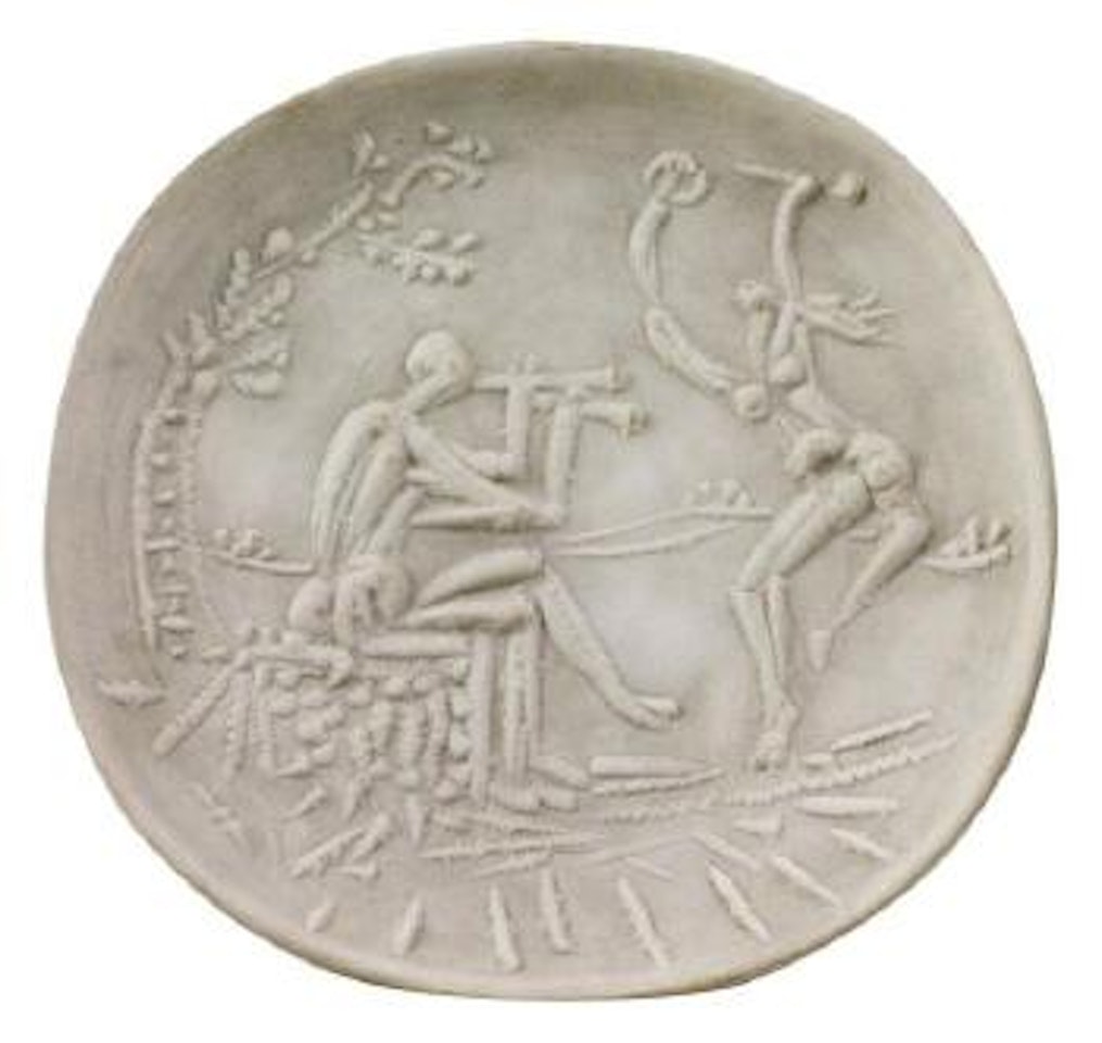 Joueur de diaule et faune by Pablo Picasso