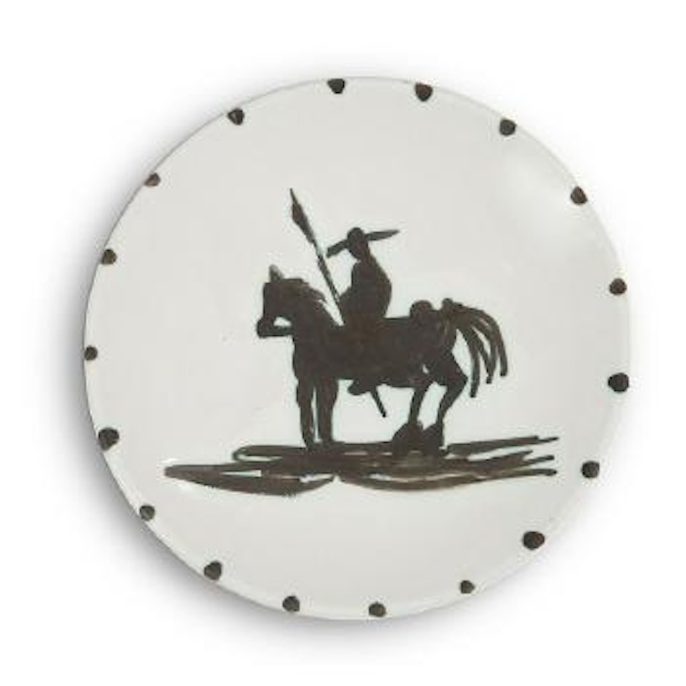 Picador assiette ronde tournée by Pablo Picasso