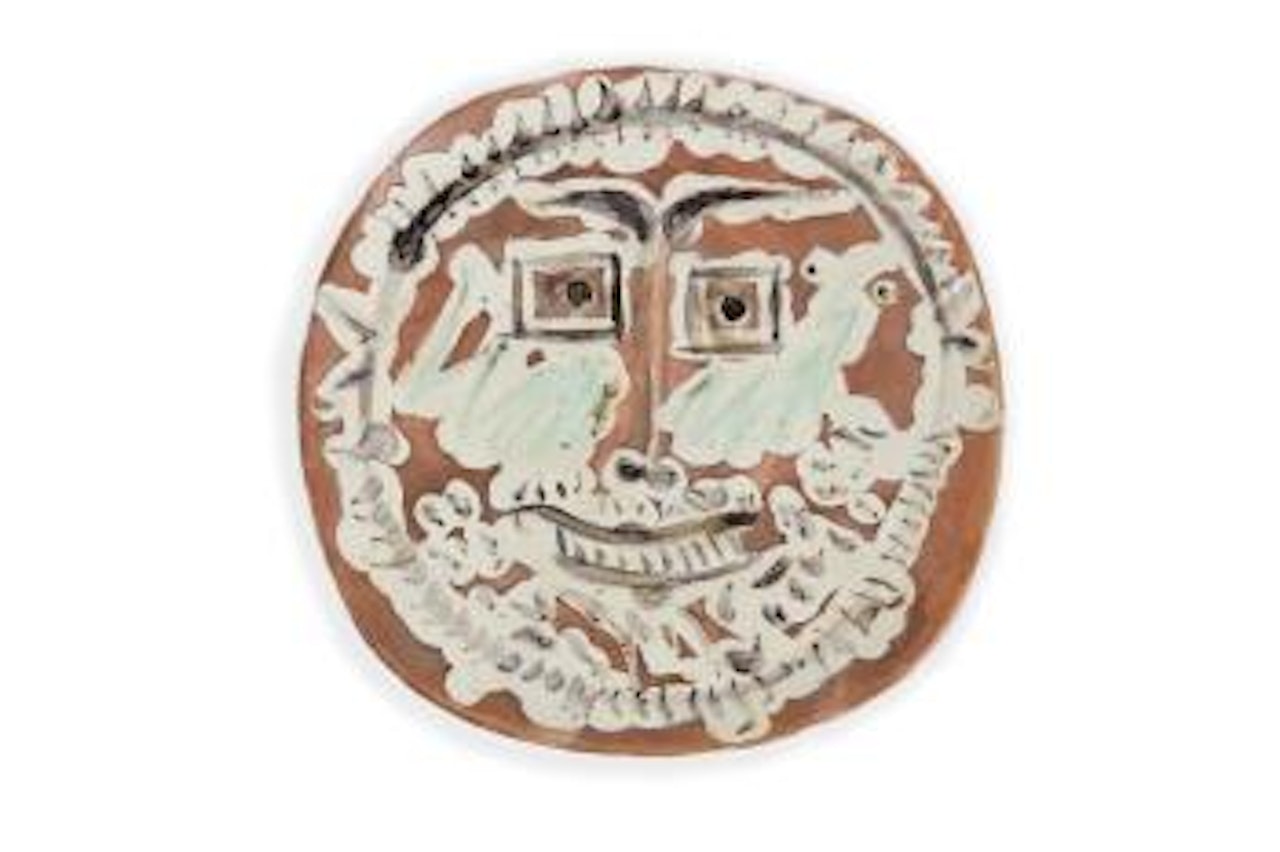 Visage aux yeux carrés by Pablo Picasso