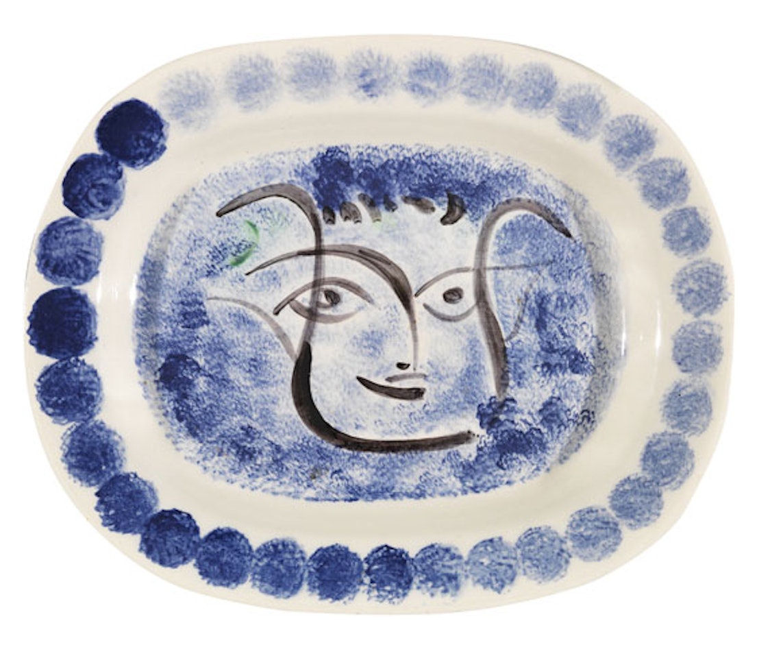 Speckled black face by Pablo Picasso