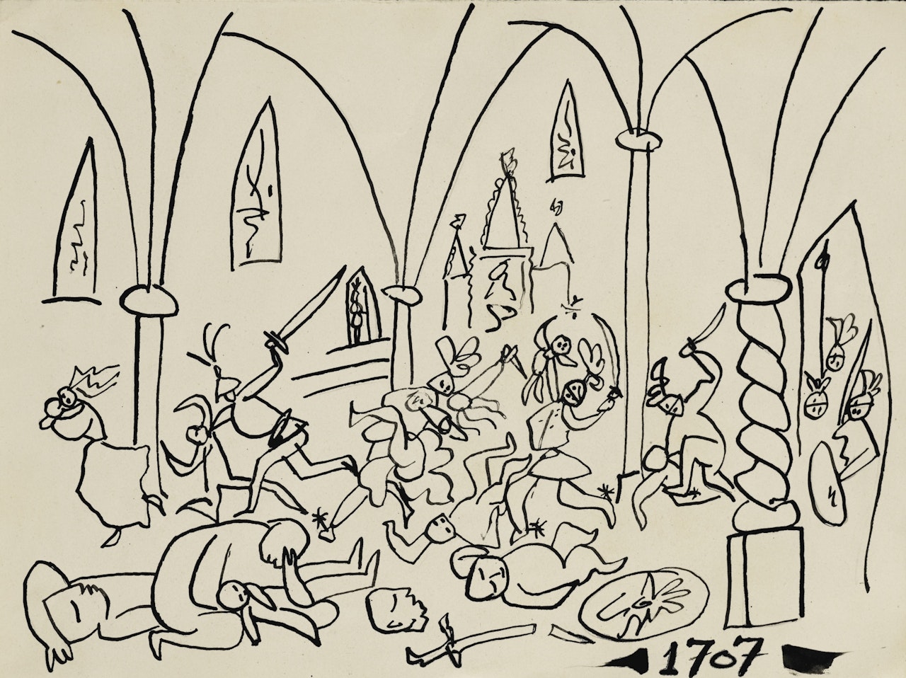SCÈNE MÉDIÉVALE by Pablo Picasso