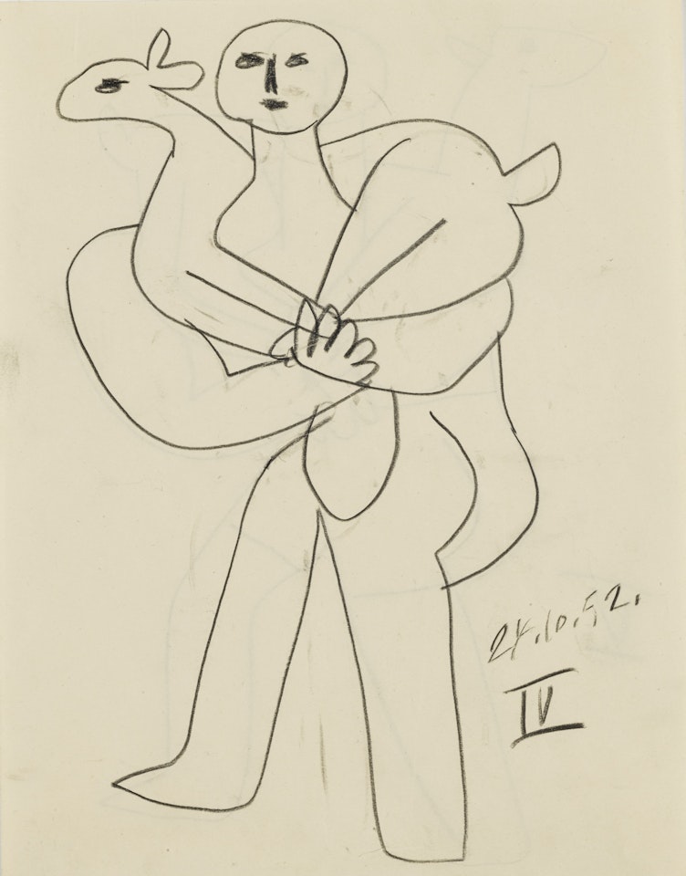 HOMME AU MOUTON: A DOUBLE-SIDED WORK by Pablo Picasso