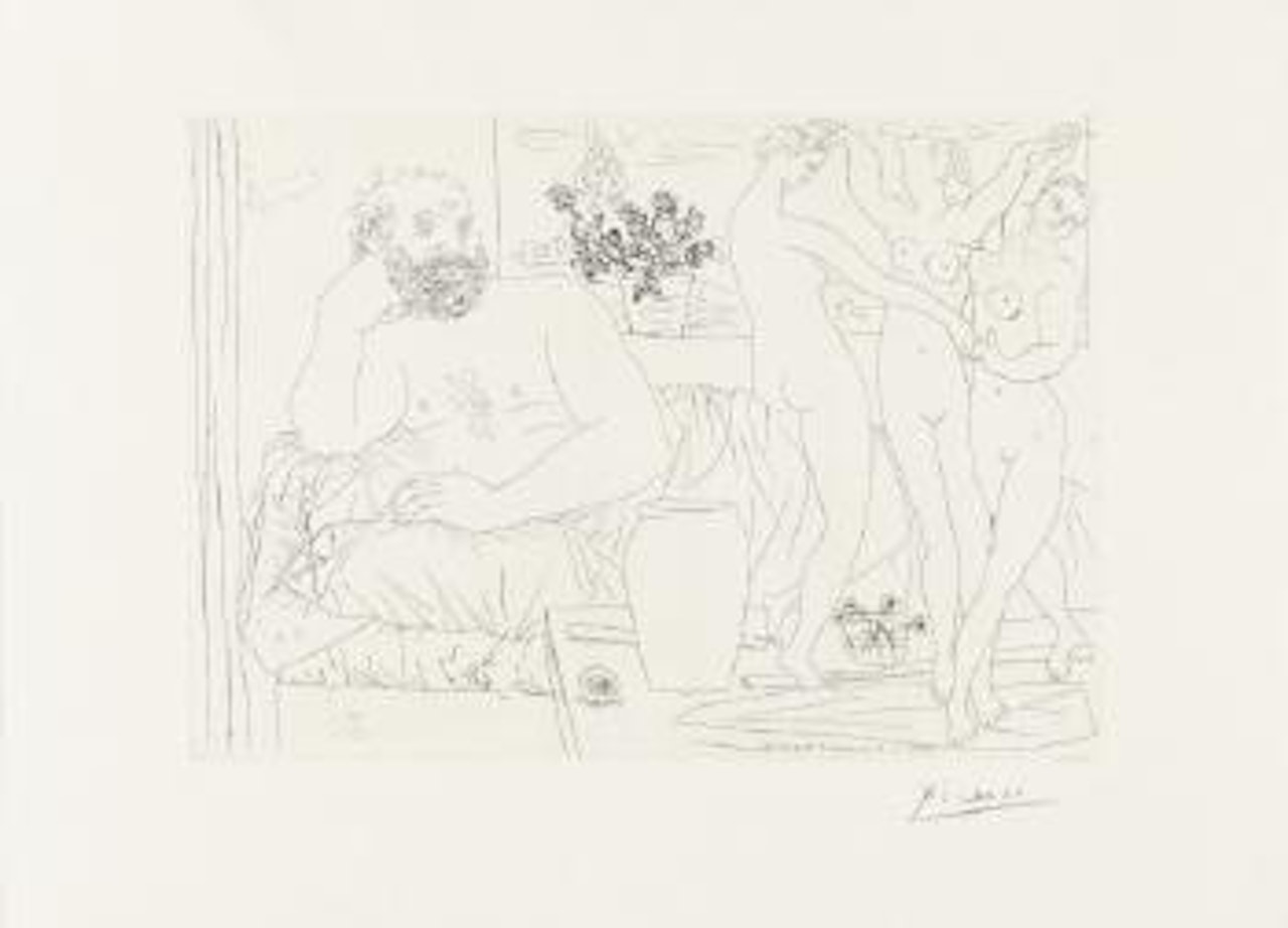 Sculpteur avec un Groupe sculpté (Hommage à Carpeaux) by Pablo Picasso