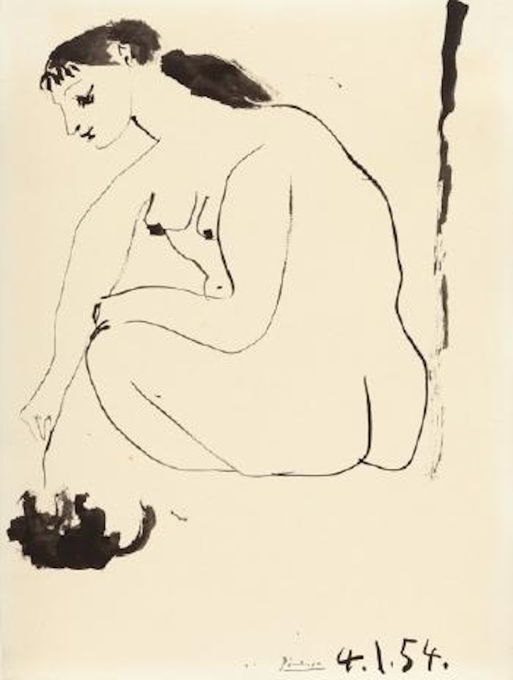 Femme et chat by Pablo Picasso
