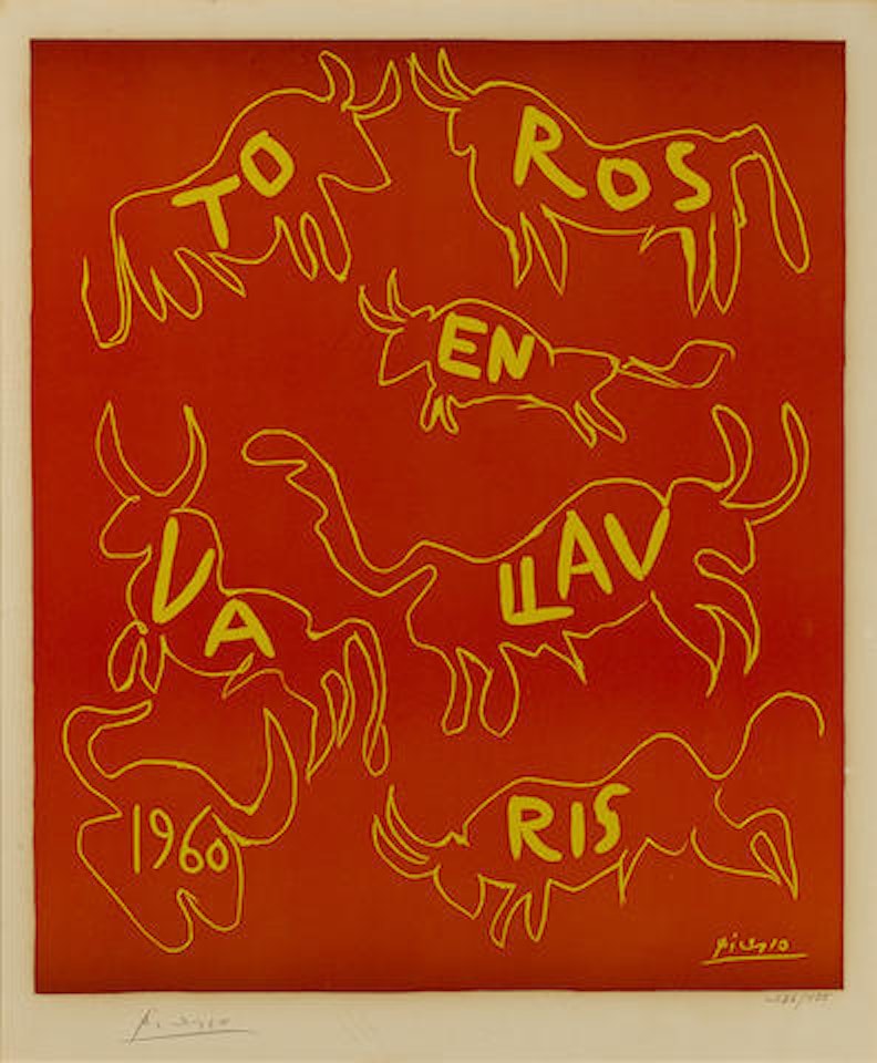 Toros en Vallauris by Pablo Picasso