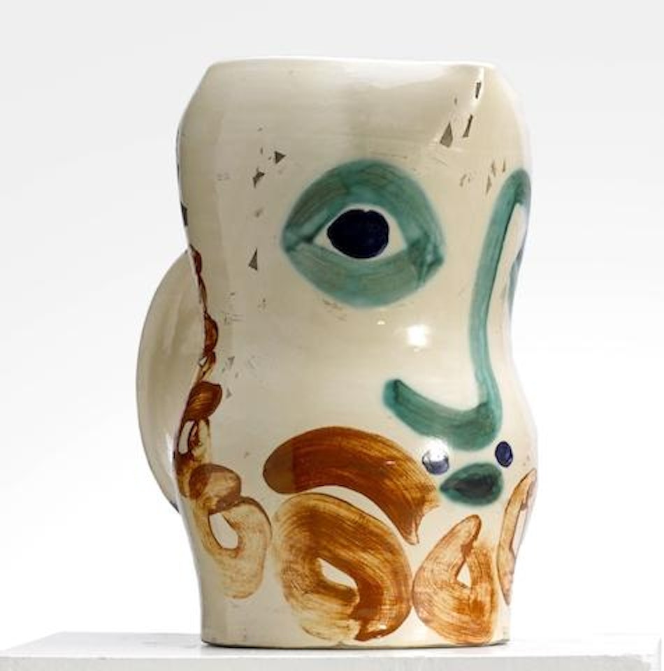 Face with circles by Pablo Picasso