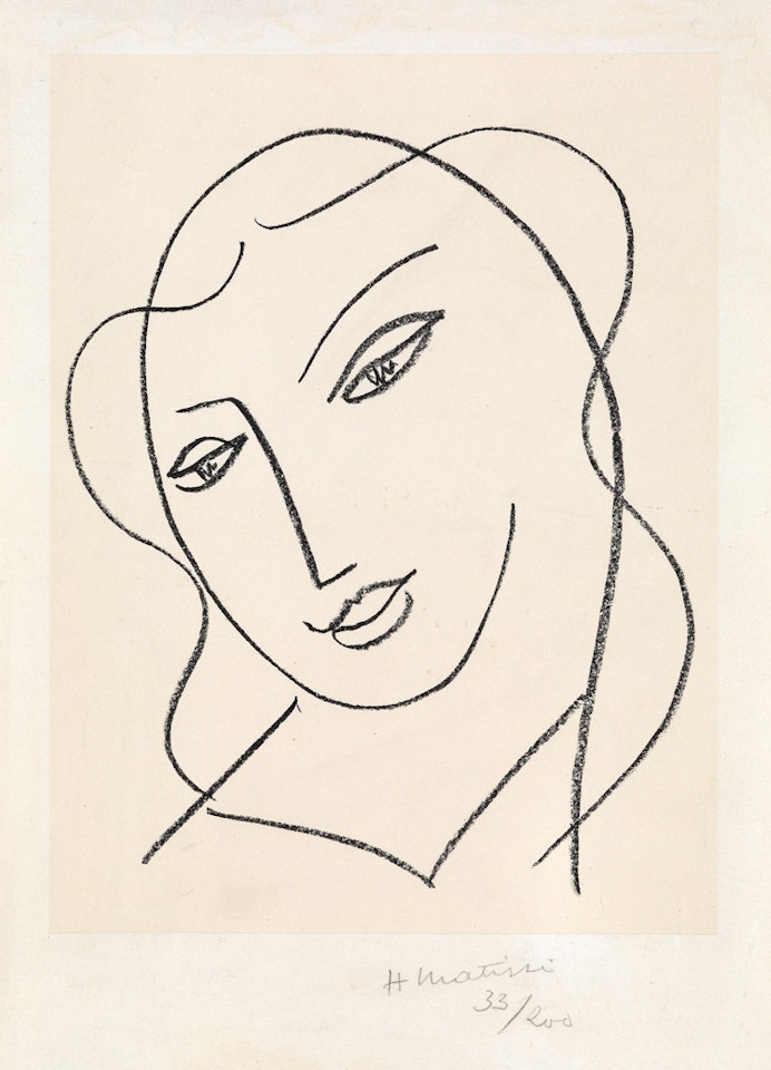 Études Pour La Vierge, Tête Voilée by Henri Matisse