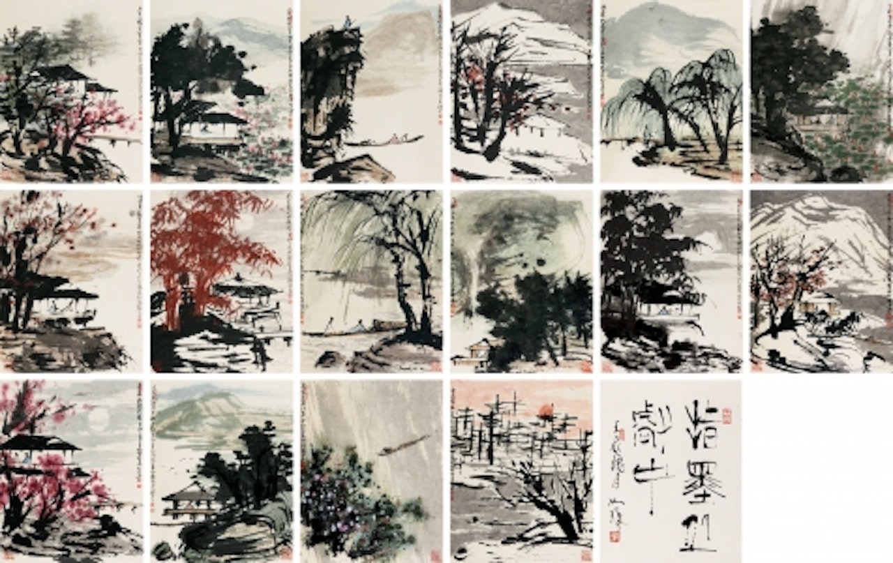 Series of Sixteen Paintings by Cui Ruzhou
