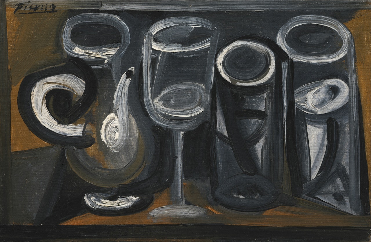NATURE MORTE AUX VERRES by Pablo Picasso