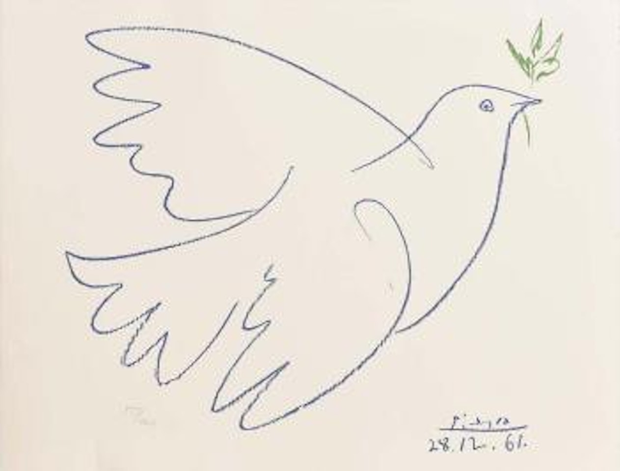 Blue Dove of Peace ,
1961 by Pablo Picasso
