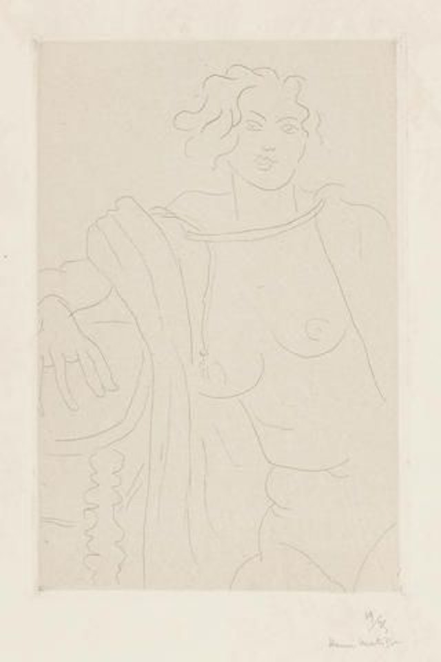 Figure assise, le bras droit appuyé sur une table by Henri Matisse