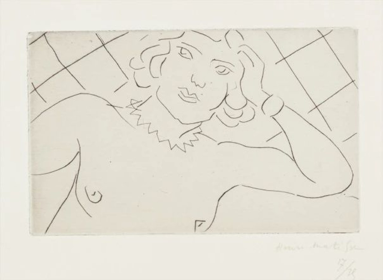 Torse, fond à losanges (Torso, on Diamond Background) by Henri Matisse