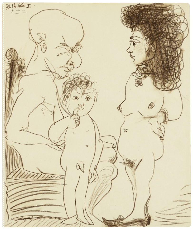 HOMME, FEMME ET ENFANT by Pablo Picasso