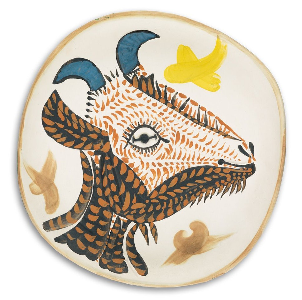 Goat's Head In Profile by Pablo Picasso