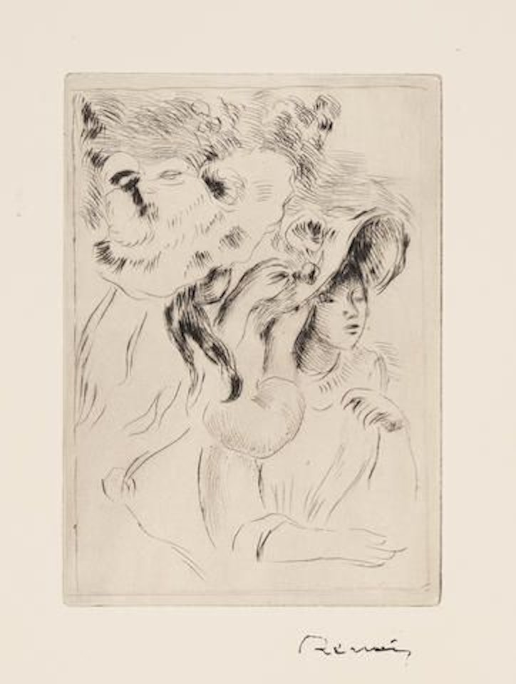 Le Chapeau épinglé (la fille de Berthe Morisot et sa cousine) by Pierre-Auguste Renoir