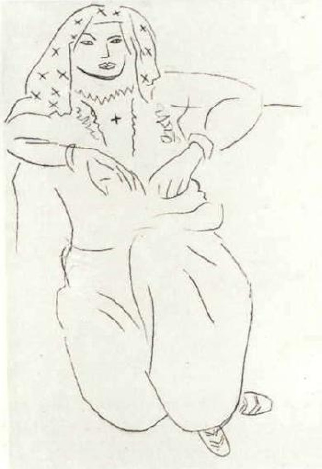 Orientale, tatouage en croix sur la poitrine by Henri Matisse