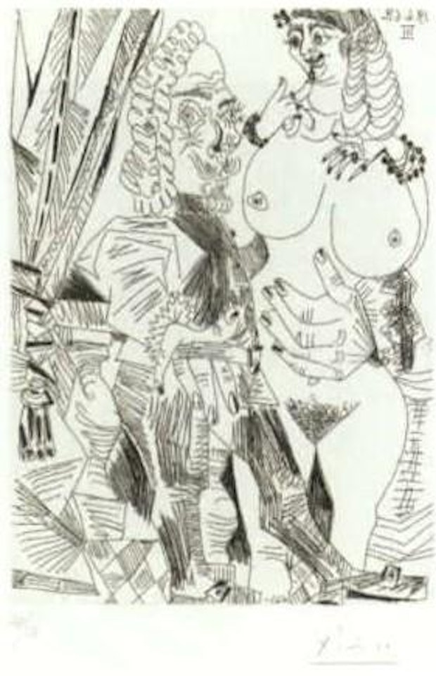 Grosse courtisane et vieux beau by Pablo Picasso