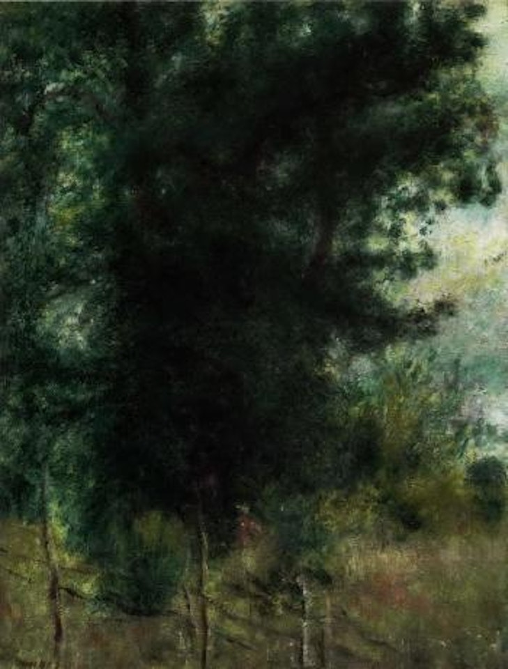Barriere en foret by Pierre-Auguste Renoir