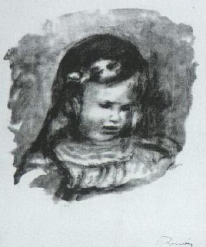 Claude Renoir, la tete baisee by Pierre-Auguste Renoir