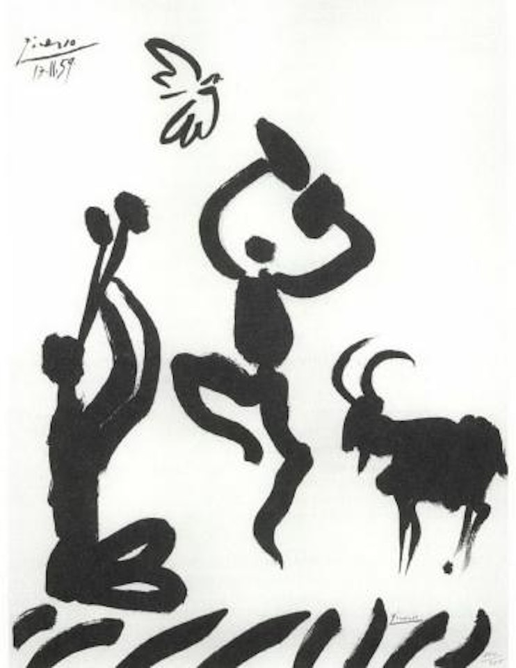 Faune, satyr et bouc by Pablo Picasso