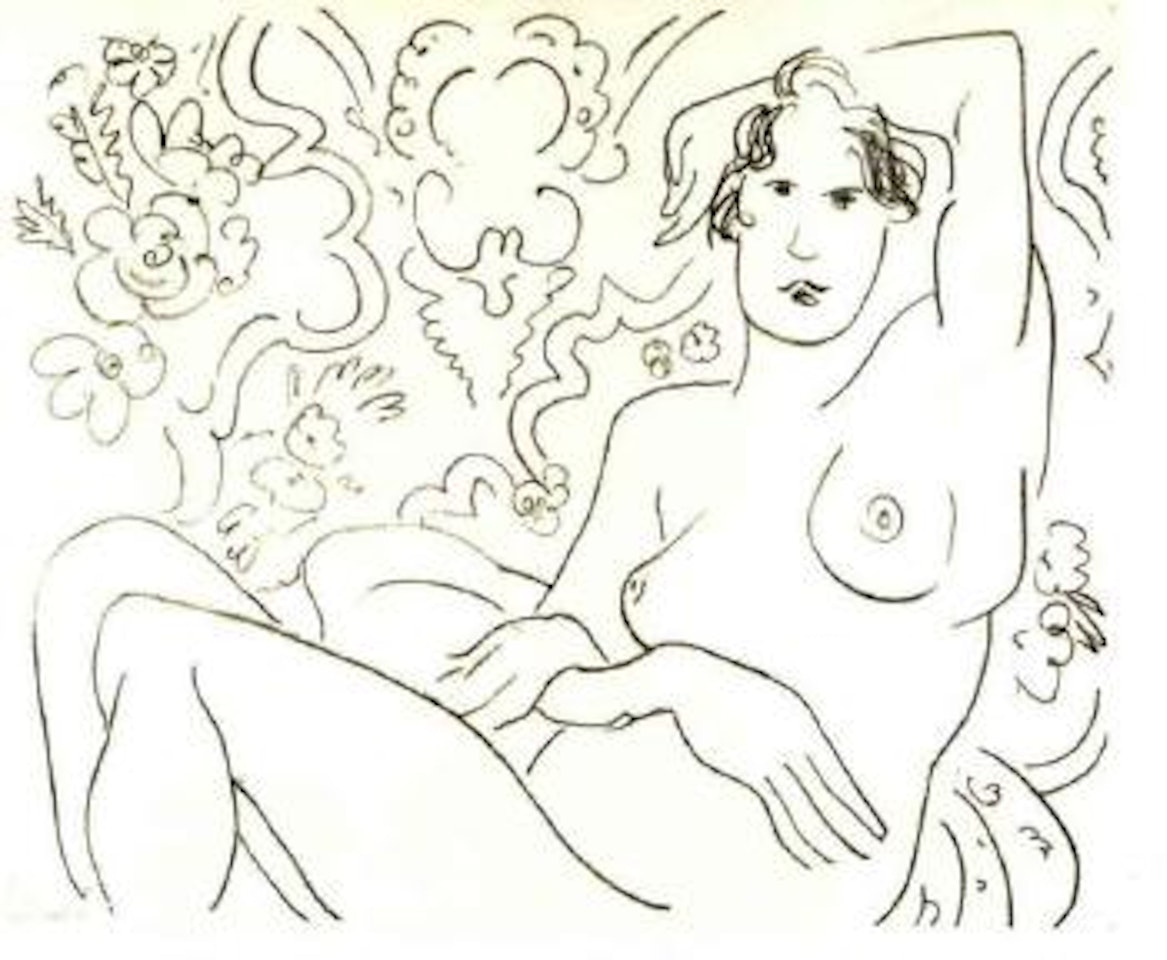 Nu assis, bras gauche sur la tete by Henri Matisse