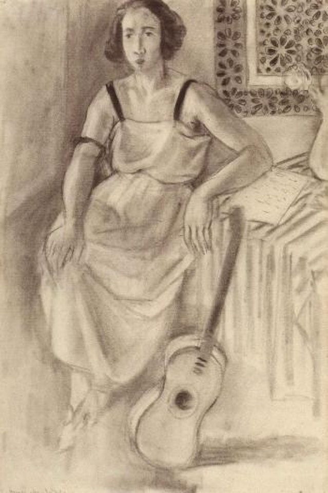 Femme assise a la guitare by Henri Matisse