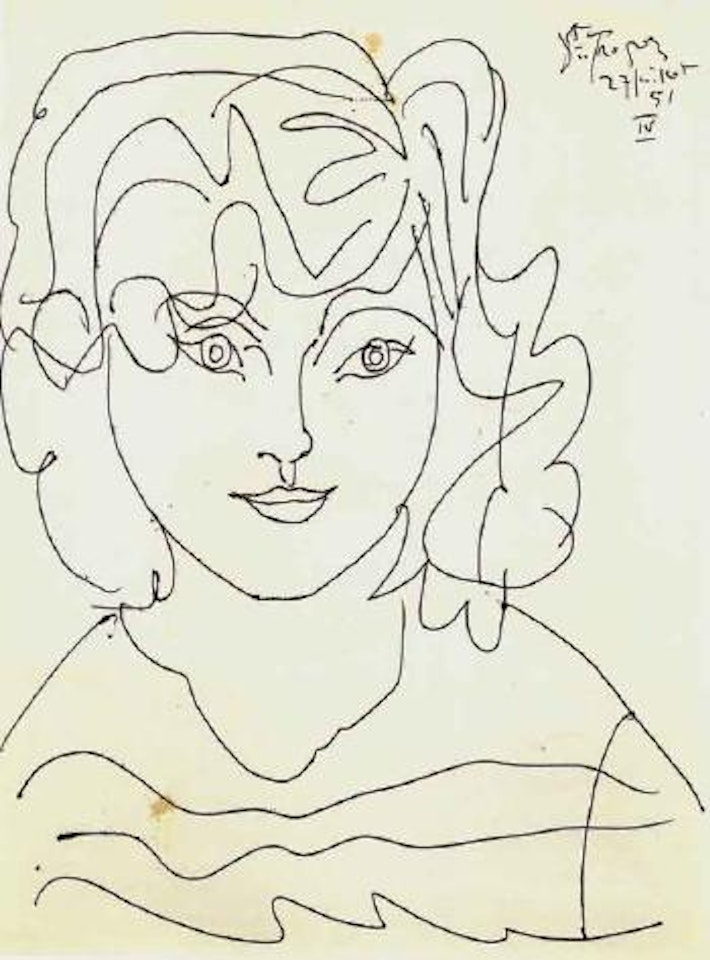 Genevieve au tricot marin by Pablo Picasso