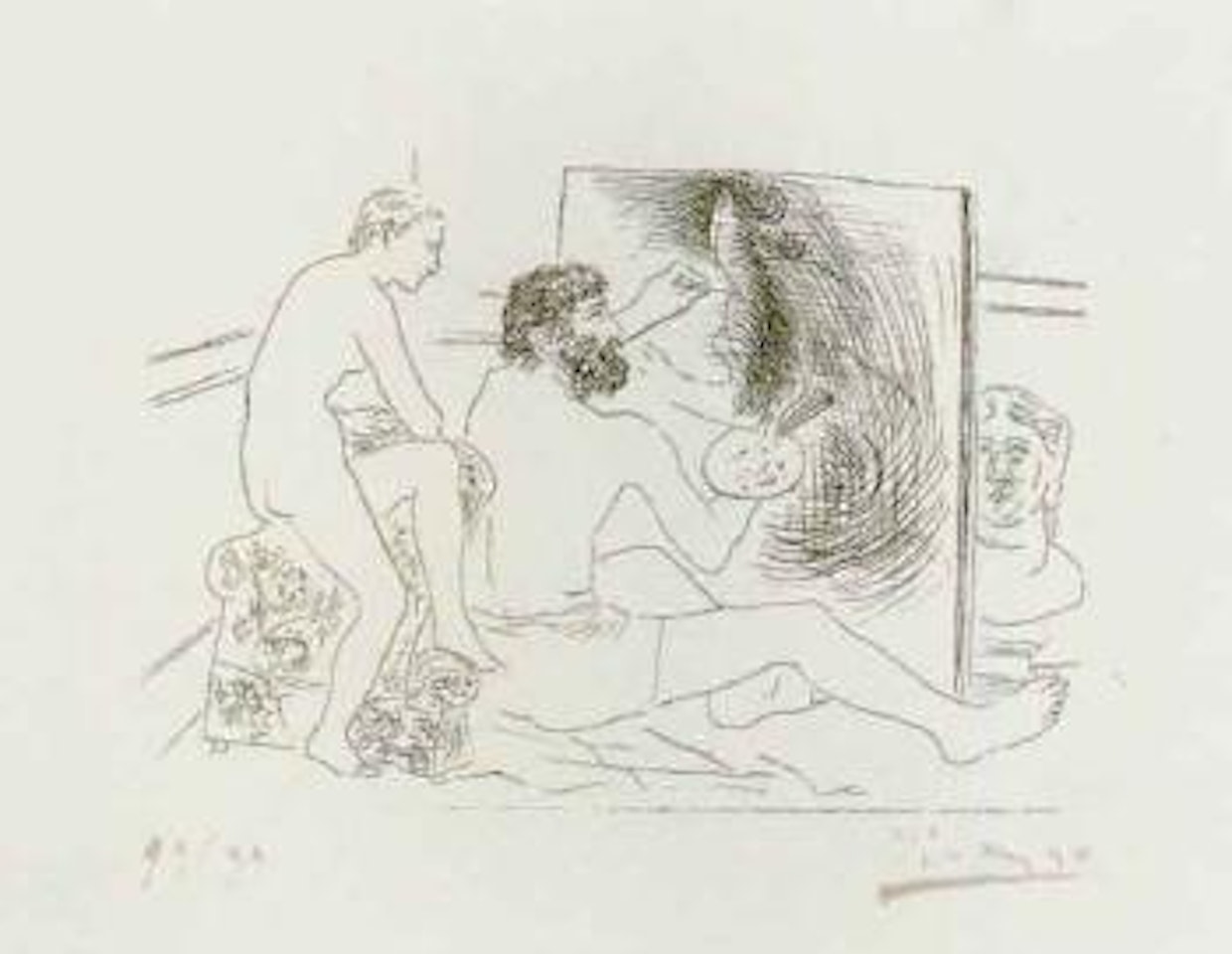 Peintre travaillant by Pablo Picasso