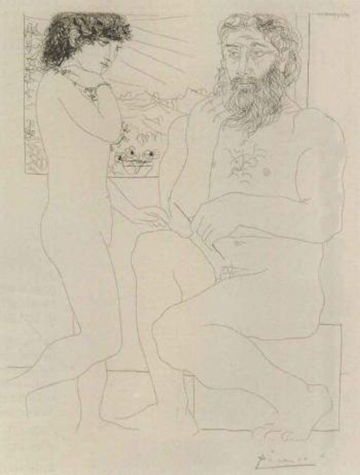 Sculpteur et modele debout by Pablo Picasso
