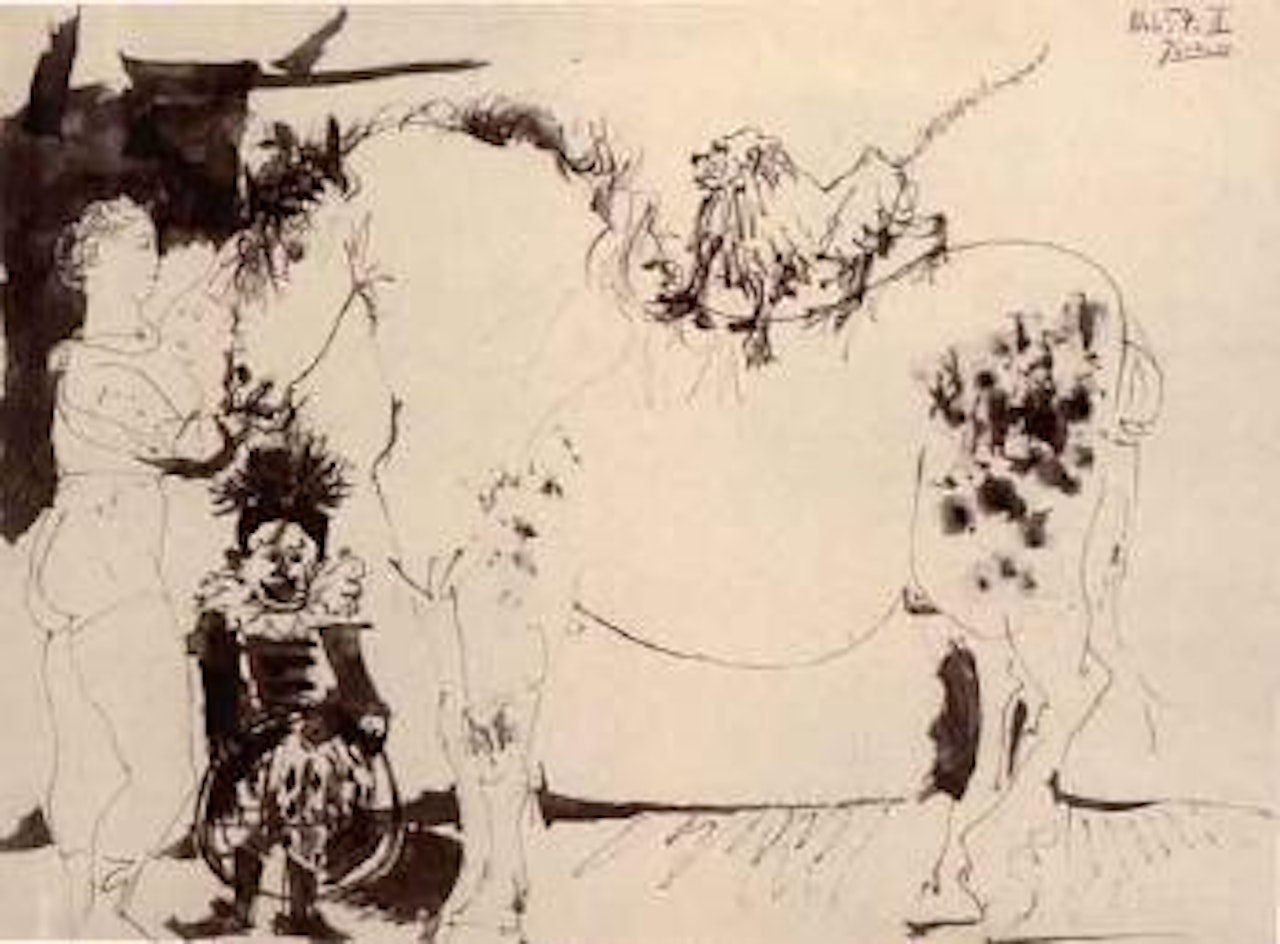Au cirque by Pablo Picasso