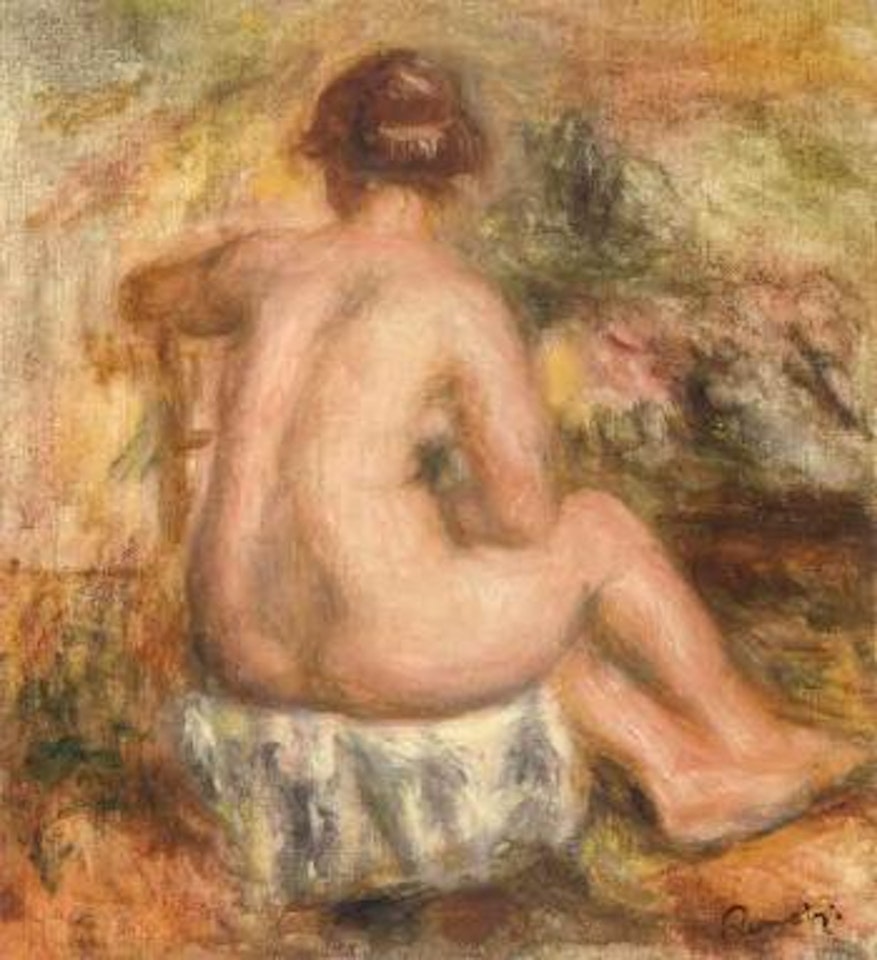 Femme assise, vue de dos by Pierre-Auguste Renoir
