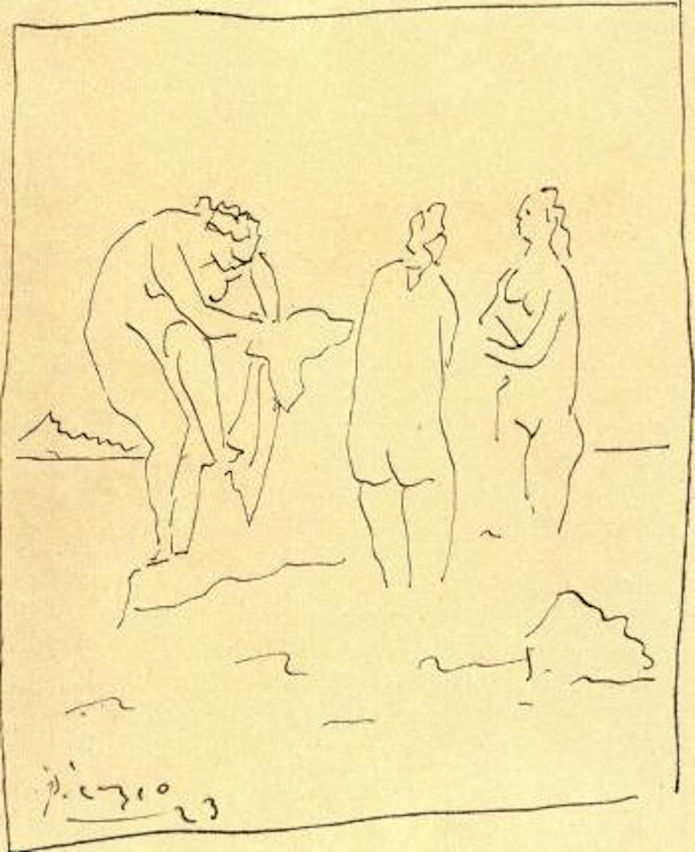Trois femmes dans l'eau by Pablo Picasso
