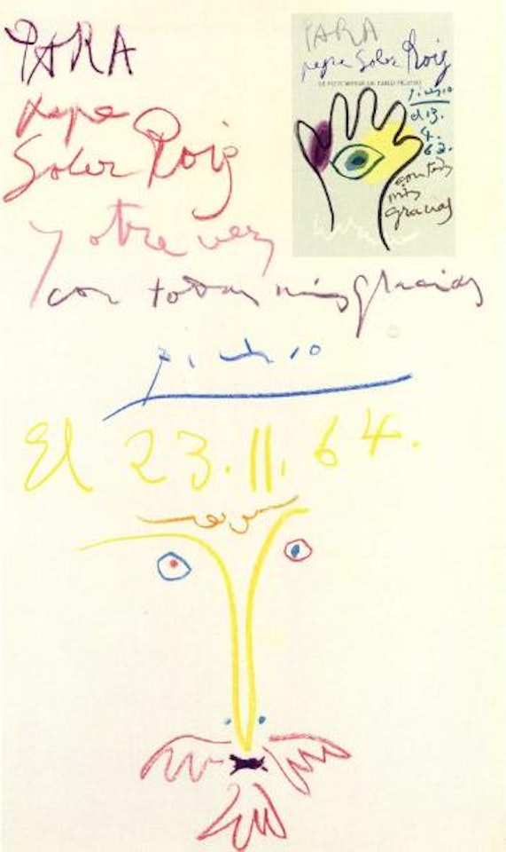 Visage a la moustache et au petit bouc by Pablo Picasso