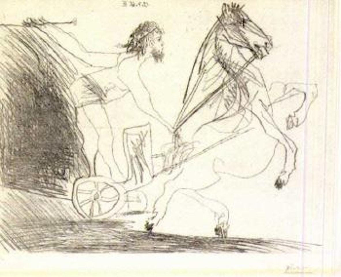 Television, course de chars a l'antique by Pablo Picasso