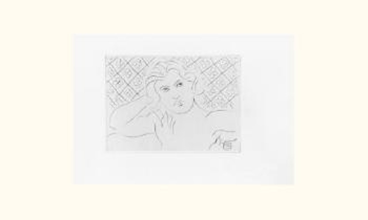Torse, fond fleuri by Henri Matisse