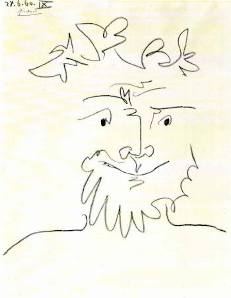 Tete couronnee by Pablo Picasso