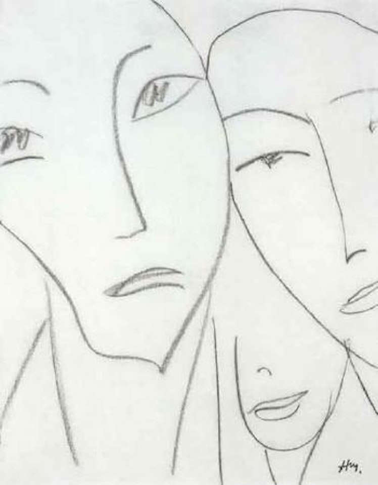 Trois visages de face by Henri Matisse