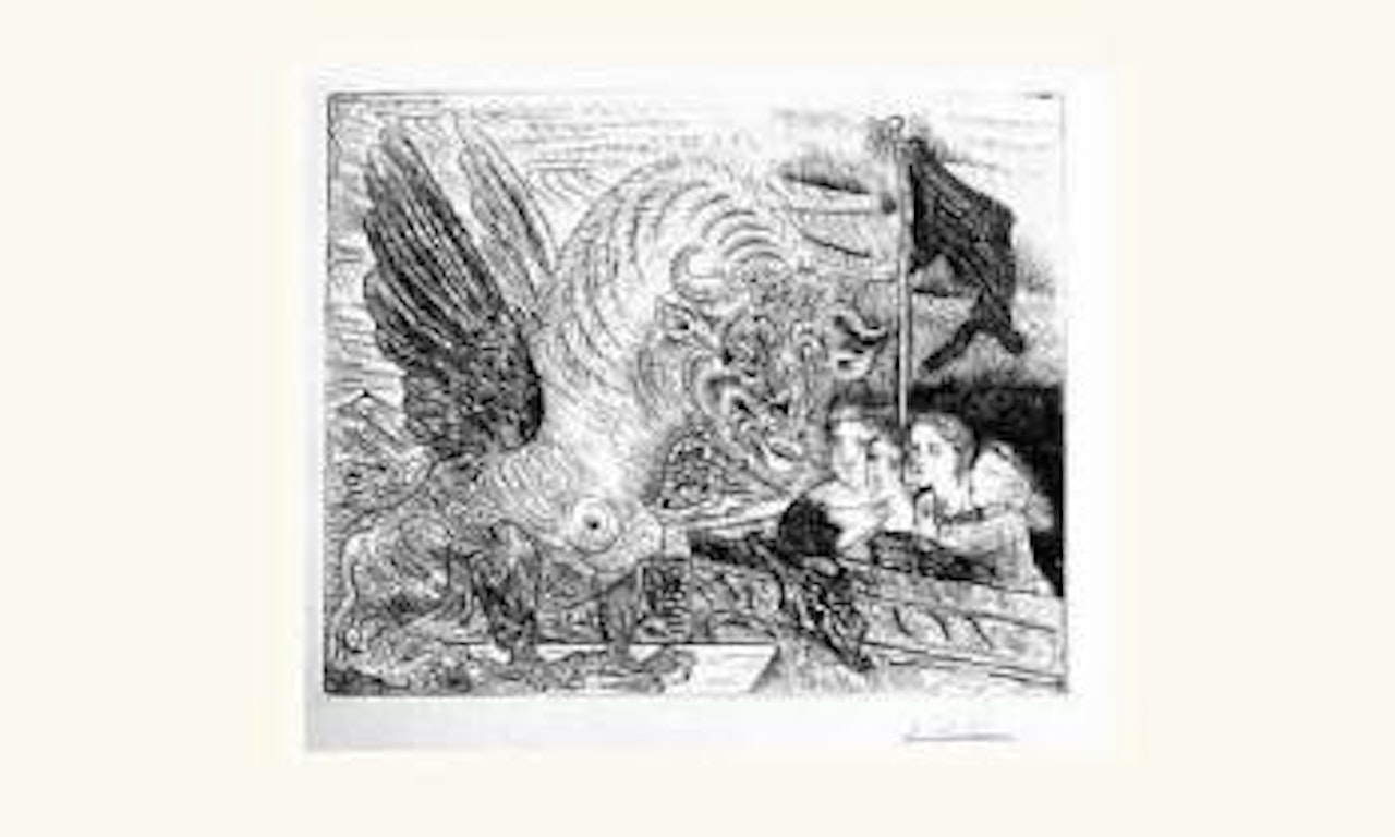 Taureau alie contemple par quatre enfants by Pablo Picasso